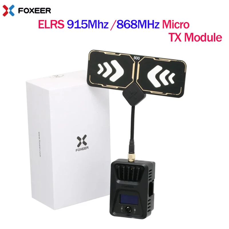 

Foxeer ELRS 915Mhz 868MHz Micro TX Module Antenna ExpressLRS ELRS 1W RF Module with Antenna for RC Airplane FPV Long Range Drone