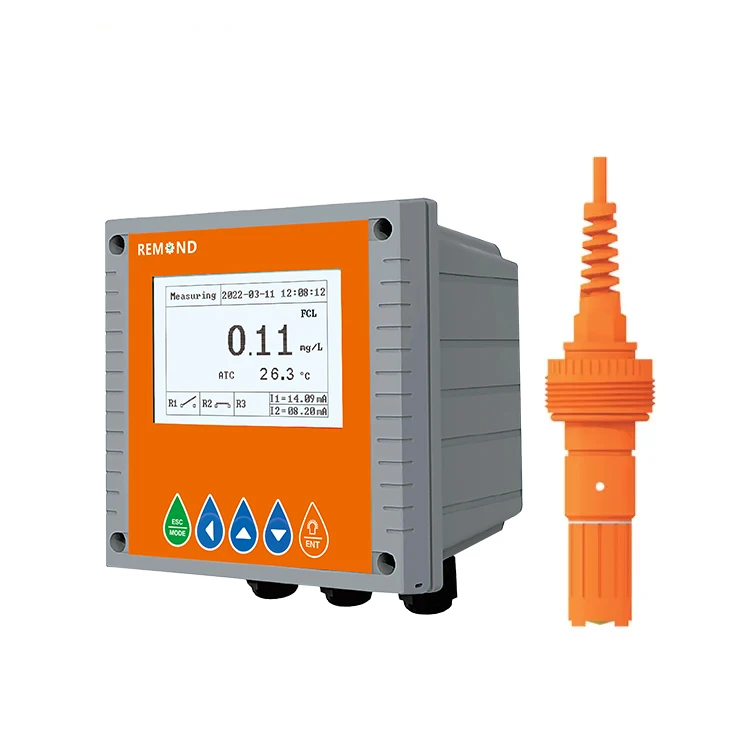 

Free Chlorine Analyzer 4-20ma Residual Chlorine Controller Transmitter RS485 Chlorine Sensor Probe