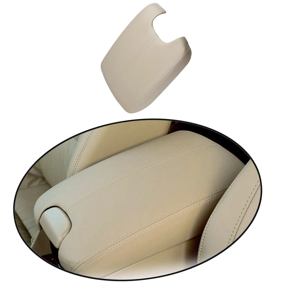 Leather Center Console Lid Armrest Latch Cover with Base Beige/Grey For Honda Accord 2008 2009 2010 2011 2012