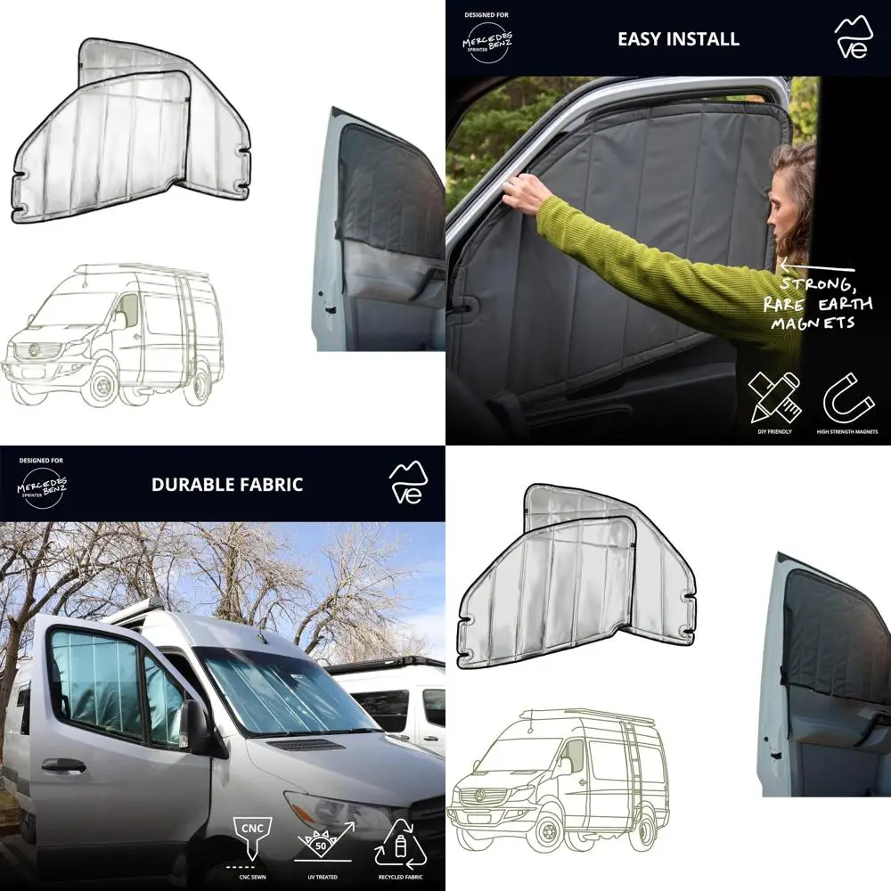 أغطية عازلة للتعتيم المغناطيسي لأبواب أمامية مرسيدس بنز VS30 الحالية لعام 2019، رمادي فحمي #1