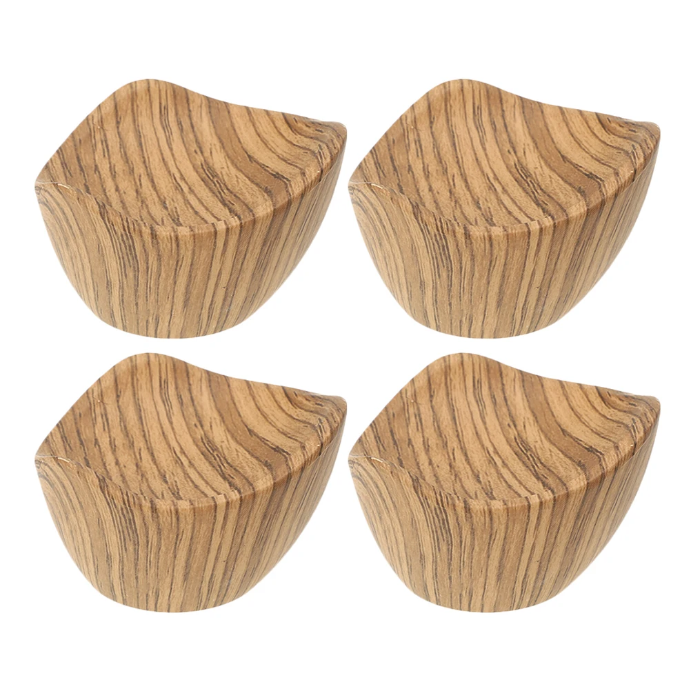 

4 Pcs Knob Pot Lid Knob Replacement Wood Grain Anti Scald Handle Cover for Cookware Parts Glass Lid Accessories