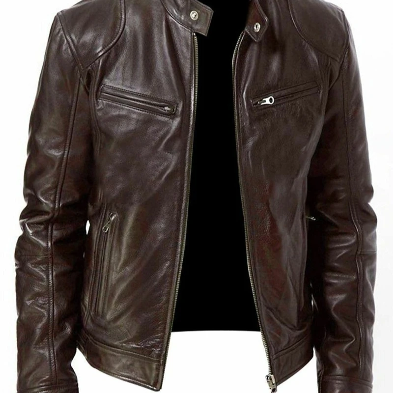 Men's Winter Autumn Coat Top Jacket Pocket Zipper Cardigan Warm Stand-up Collar Solid Color Thickened Warm Comfortable Versatile