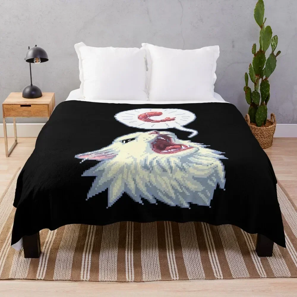 

8-bit Shrimpin' Thurston the cat Throw Blanket Cozy Microfiber Throw Blanket for Home Bedroom