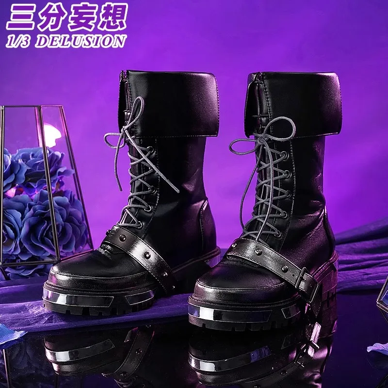 Cos-Mart Gra Identity V Tracy Reznik Mechanik Blokada Rdzeń Buty Cosplay Ghost Girl Pod Prawdą Strój do Odgrywania Ról Anime