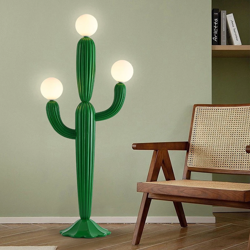 

TEMAR Nordic Cactus Floor Lamp Cream Style Living Room Bedroom LED Creativity Decorative Atmosphere