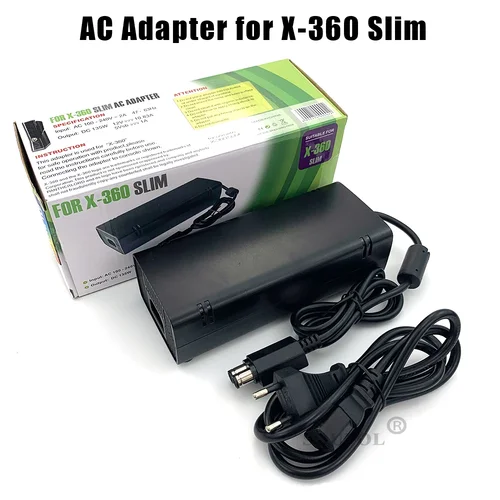 Imagen 2 del producto Nuevo para XBox 360 X-360 S fuente de alimentación delgada cargador/adaptador de CA 220V Cable de alimentación de carga UE/EE. UU./Reino Unido