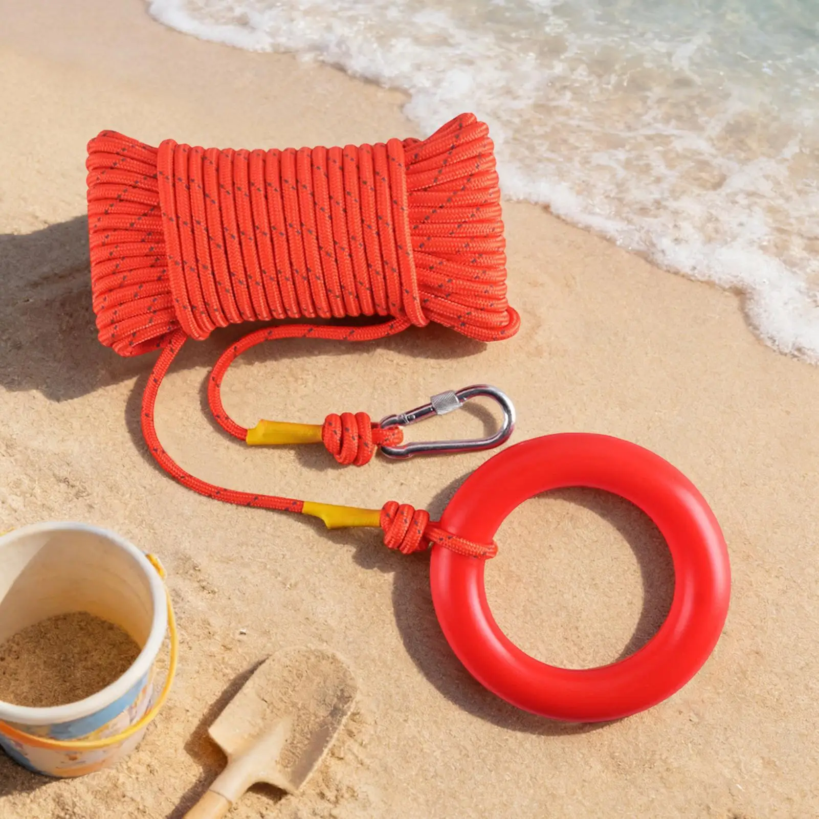 

Спасательная веревка с кольцом, плавающая светоотражающая веревка для спуска с высоты, комплект для защиты от падения для лодок, рыбалки, кемпинга, охоты, плавания