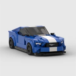 MOC Ford Mustang Hoonicorn Car Speed Champion Racer FIT, bloques de construcción de carreras, juguetes para niños, regalos