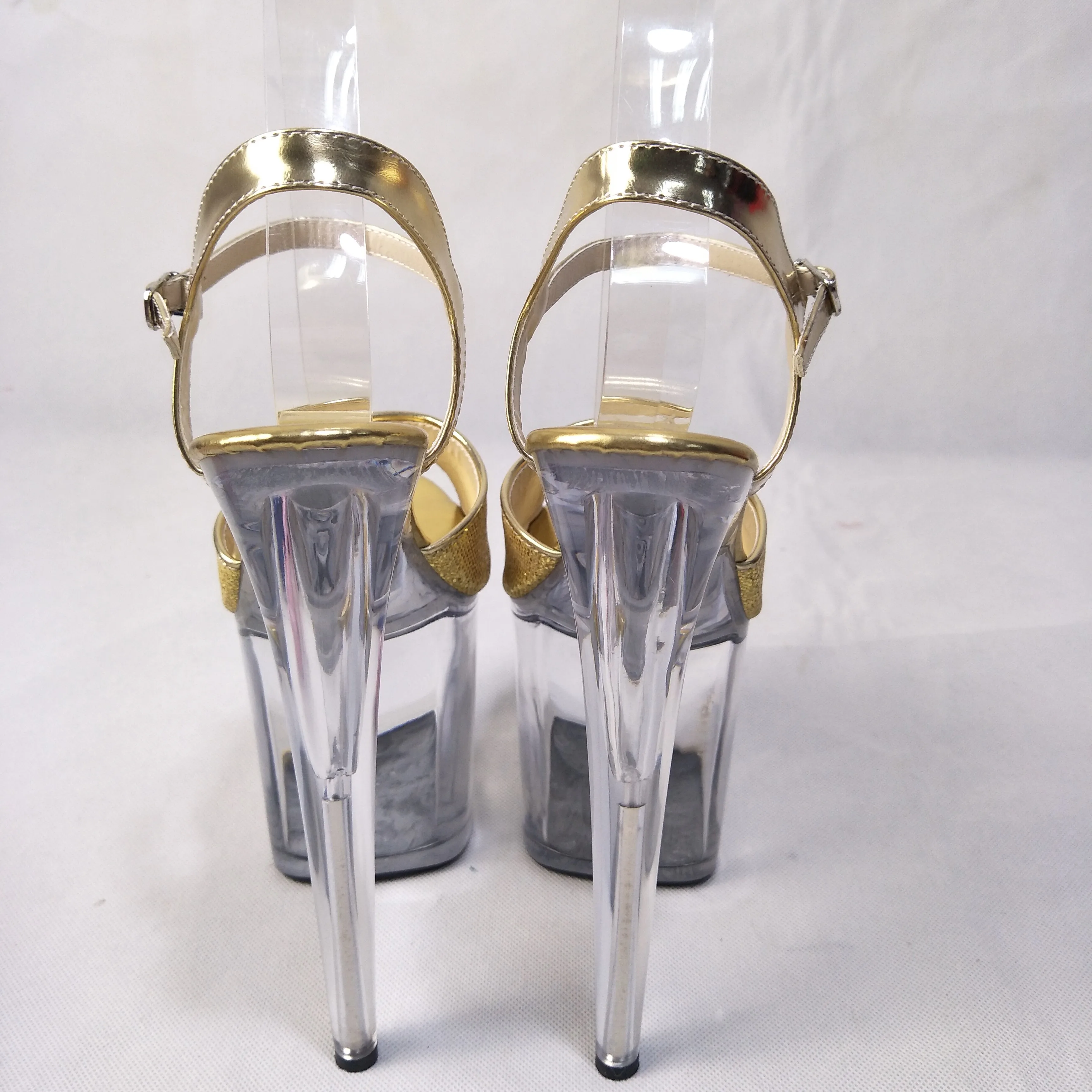 Gold stage 20 cm crystal shoes - đánh giá và giá Women Shoes Waterproof