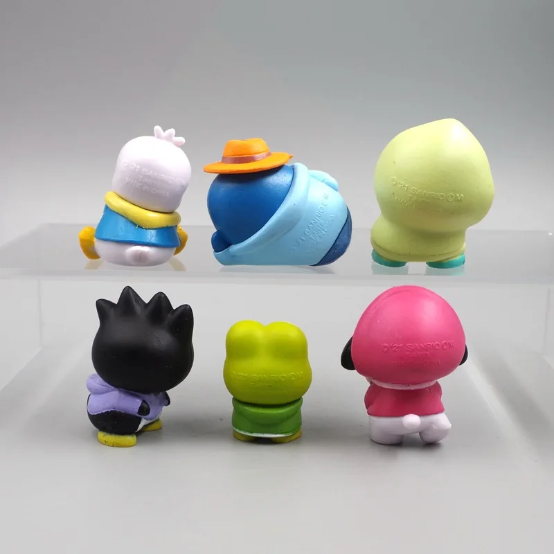 6pcs Sanrio Kawaii รูป Pochacco Hangyodon น่ารักอะนิเมะงานอดิเรกของเล่น Action Collection Pvc วัสดุของขวัญเด็ก