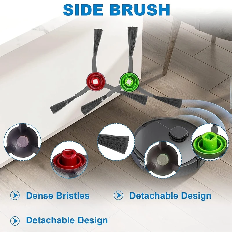 أفضل العروض قطع غيار لـ Ecovacs Deebot T8 T8 AIVI T8 Max 920 950 T5 N7 N8 Pro N8 + N8 Pro Plus مرشح الفرش الجانبية الرئيسية