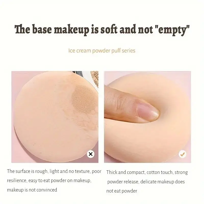 2 Stuks Roze Suikerspin Luchtkussen Poederdons Voor Zowel Droog Als Nat Gebruik