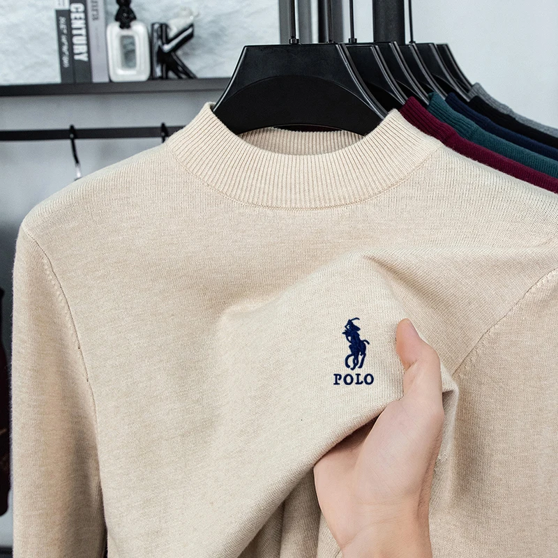 

Осенние и зимние мужские свитера для среднего и молодого возраста, имитация кашемира, теплый и свободный базовый свитер