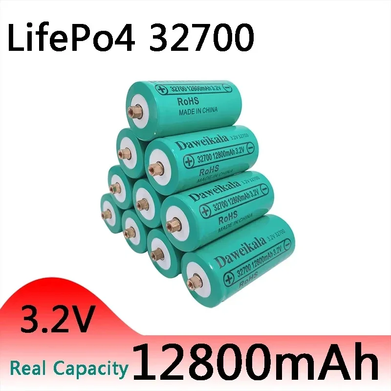 Daweikala-batería recargable Lifepo4, 32700, 12800mAh, 3,2 V, potencia de fosfato de hierro y litio profesional con tornillo