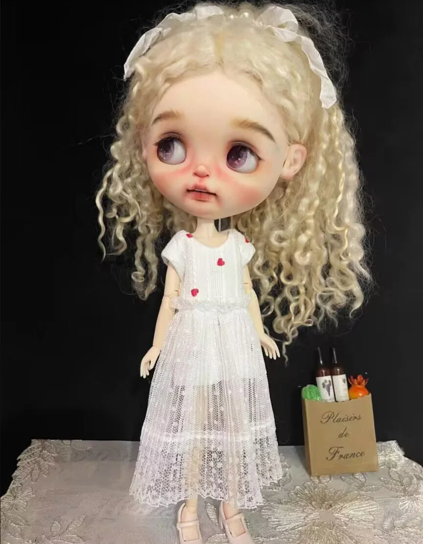 2025 1pcs French style lovely Blythe sleeveless dress 1/6 30cm(Fit for azone,Pullip,Ob22/24/26, Licca)