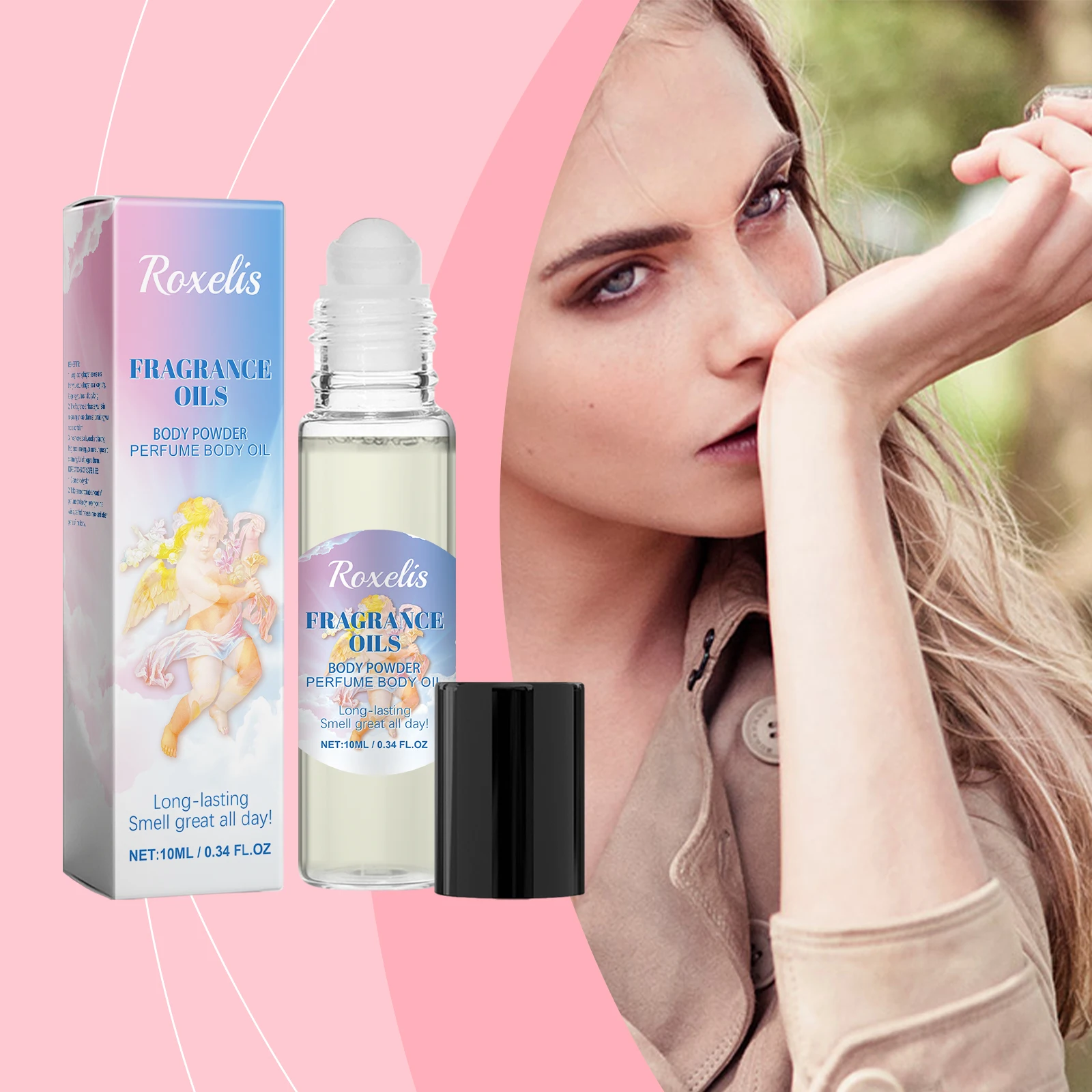 Roxelis Honey Light Fragrance Roll On Perfume Fragrance Fresh Milk Fragrance Charm Lasting Fragrance Portable Perfume 0.34 oz