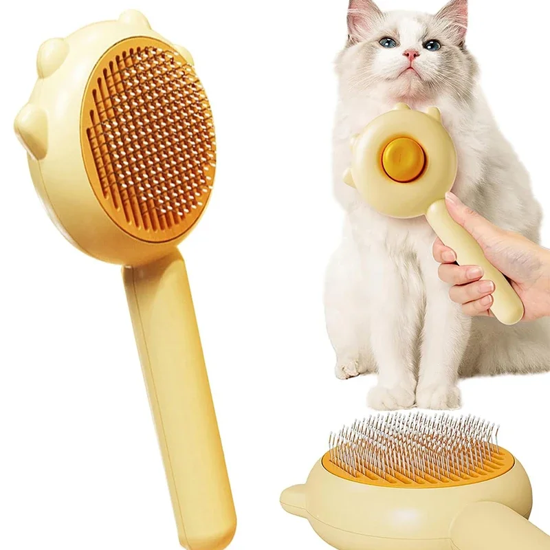 

Pet Hair Cleaner Brush for Cats and Dogs for Short or Long Hair Cats Dogs，Cat Brush, Pet Grooming Brush