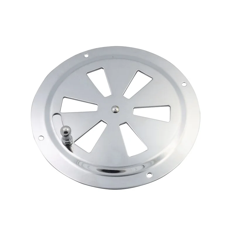 1pcs Stainless Steel 316 Marine Round Blower Louver Vent Cover Side Knob Opening 5 inch Mirror Polish Air Louver Vent