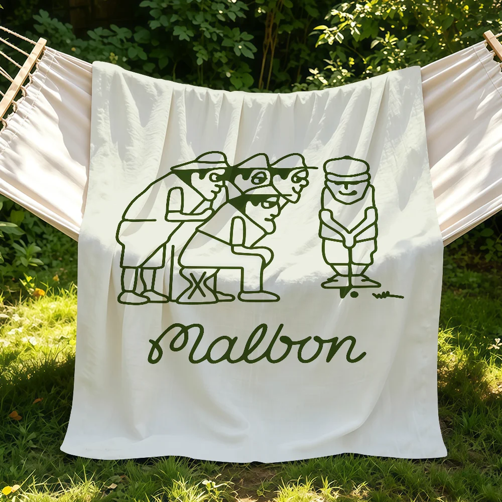 Brand M-Malbon-N Golf Blanket Suitable For Sofas Beds Offices Cars Outdoor Travel An Ideal Gift For Friends Family