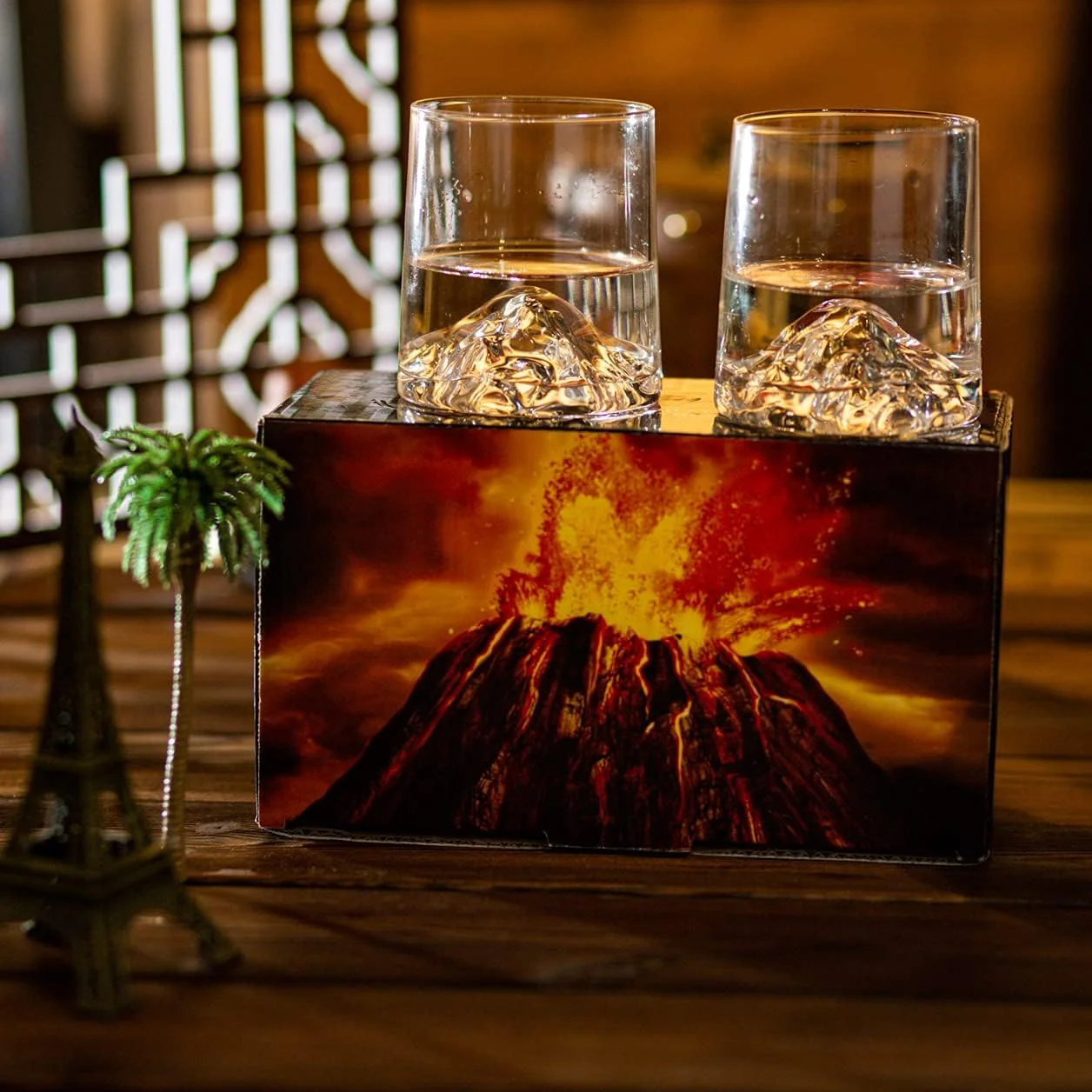 3D Landscape Cup Wine Whiskey Beer Tea Coffee Cup Glassware Mountain Crystal Glass for Drinking Bourbon Scotch Cocktails