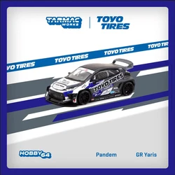 TW In Stock 1:64 Pandem GR Yaris TOYO Diecast Diorama Car Model Collection Miniature Toys Tarmac Works