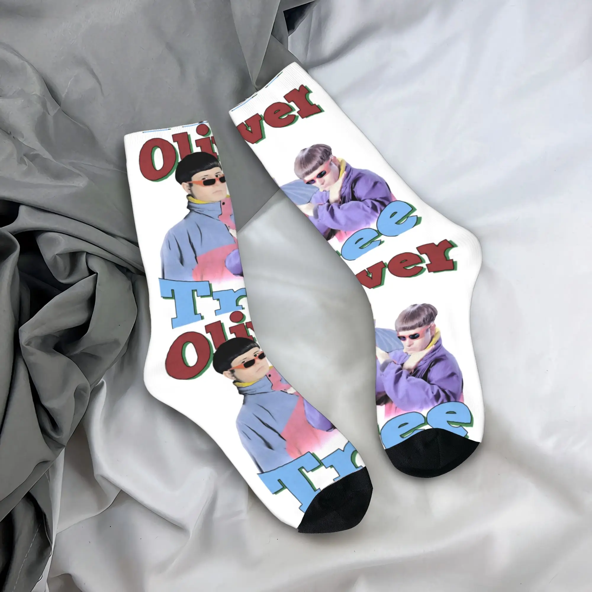 Autumn Winter Casual Unisex Oliver Tree Hip-Hop RIP Socks  Sweat Absorbing Basketball Socks