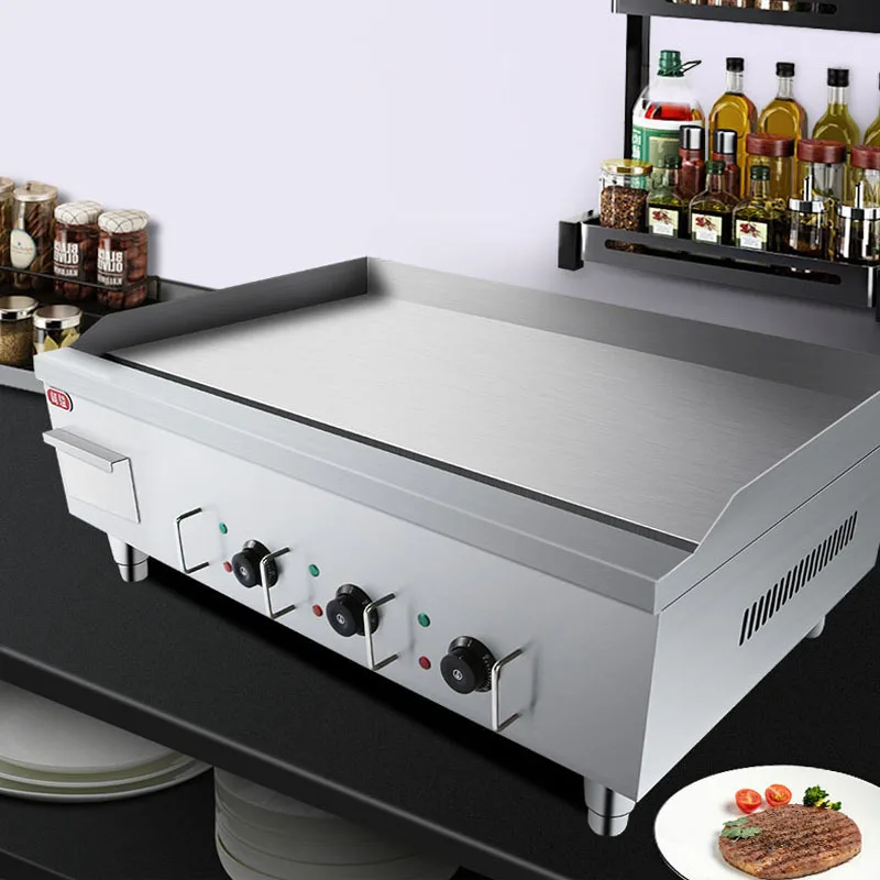 

Commercial Electric Griddle Teppanyaki Grill Iron Plate Frying Table Frying Steak, Egg Can Cake, Hand Grab Cake Machine