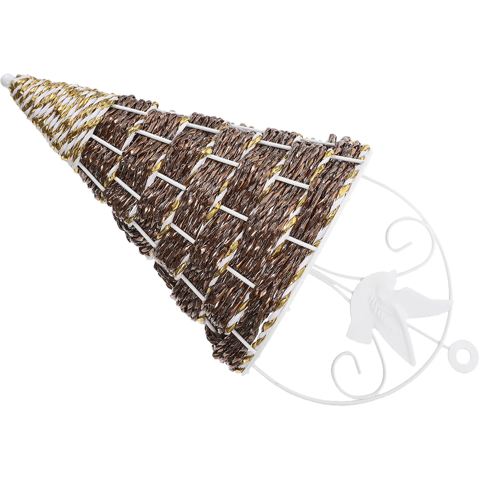 Wall Mounted Planter Hanging Iron Rattan Basket for Indoor Outdoor Decor Balcony Window Railing Stackable Drainage Plug