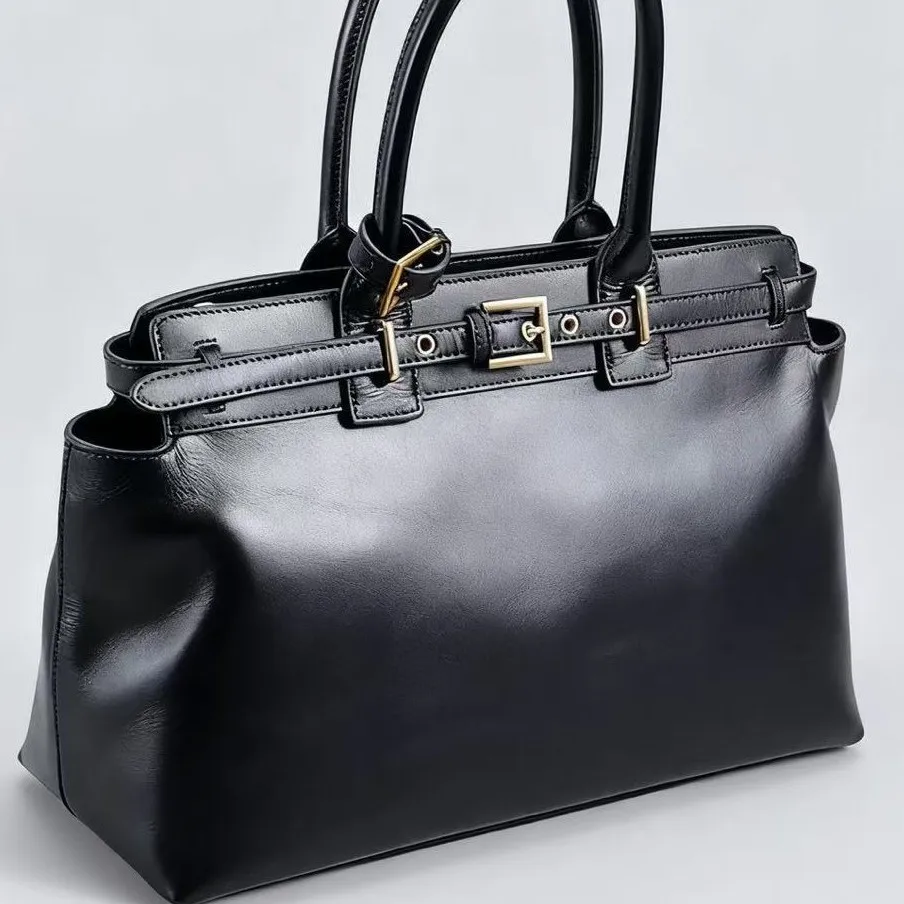 الفاخرة سعة كبيرة جلد البقر المرأة سعة حقيبة كتف ريترو جلدية حقائب اليد النسائية المحافظ مصمم حقيبة نسائية صغيرة #6