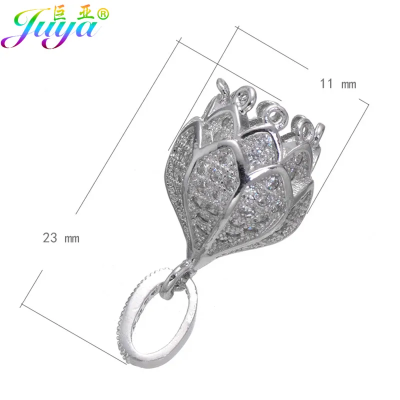 Juya Ali Moda DIY Needlework Tassels Jewelry Making Accessories Floating Flower Crown Charms Bead Caps Fastener Clasps Supplies