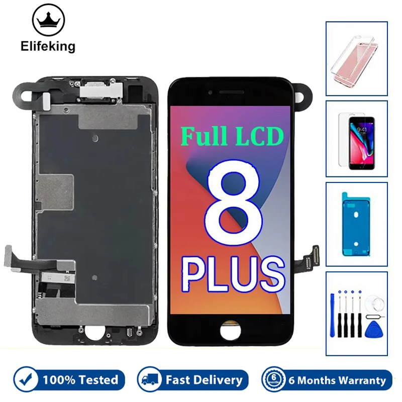 

Full Set Screen For iPhone 8 8 Plus A1863 A1864 LCD Display Touch Screen Digitizer Repair Parts 100% Tested Grade AAA+++