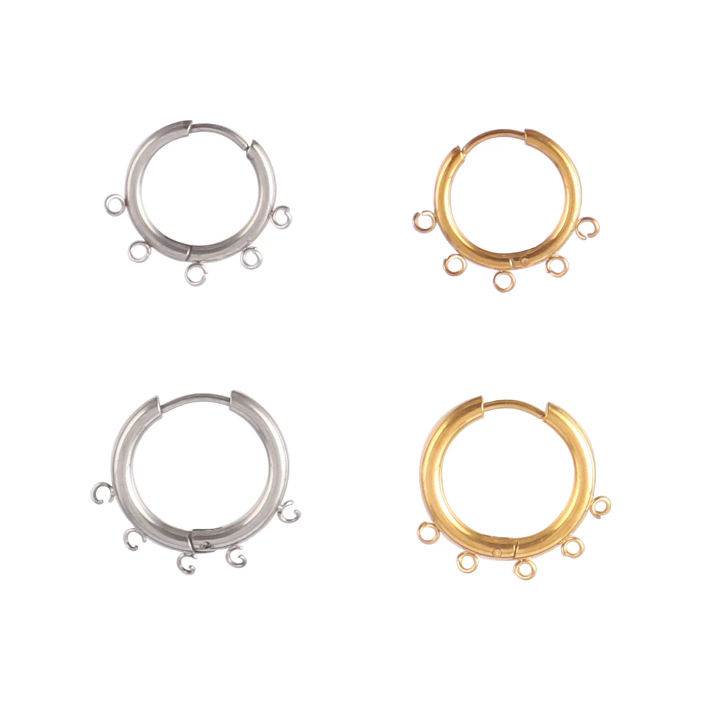 10 teile/los 316L Edelstahl DIY Ohrringe Hoop Ohrring Passend Basis Für DIY Schmuck Ohrringe Von Lieferungen Zubehör