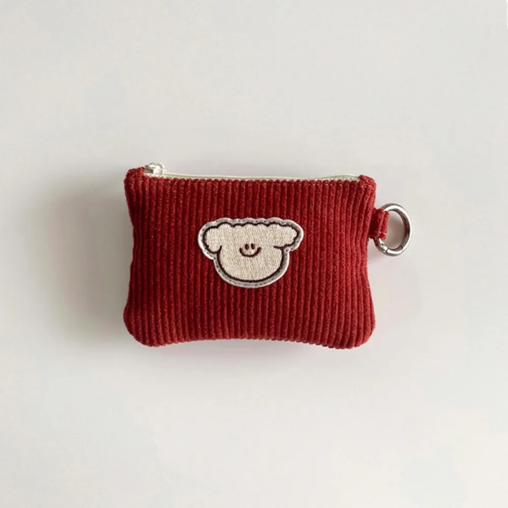 Monedero de PANA con cremallera, Mini Cartera de pana suave, resistente al desgaste, bonito