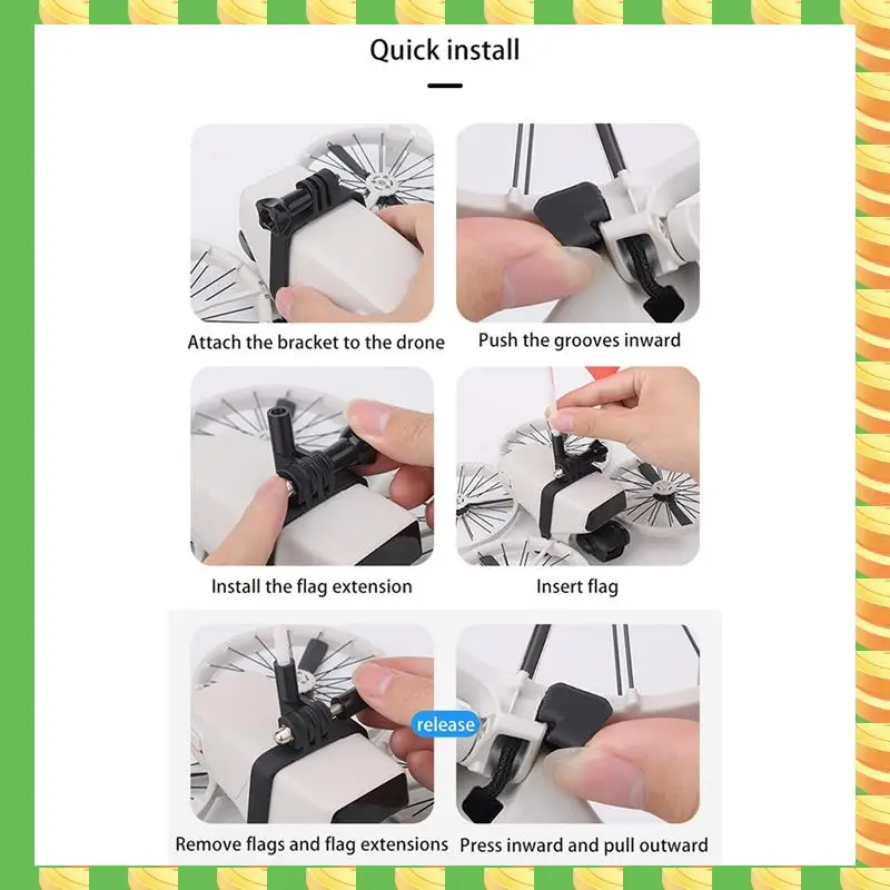 

AB53 Drone Top Extension Bracket Holder With Flag For DJI FLIP With Expansion Mount Drone Accessory