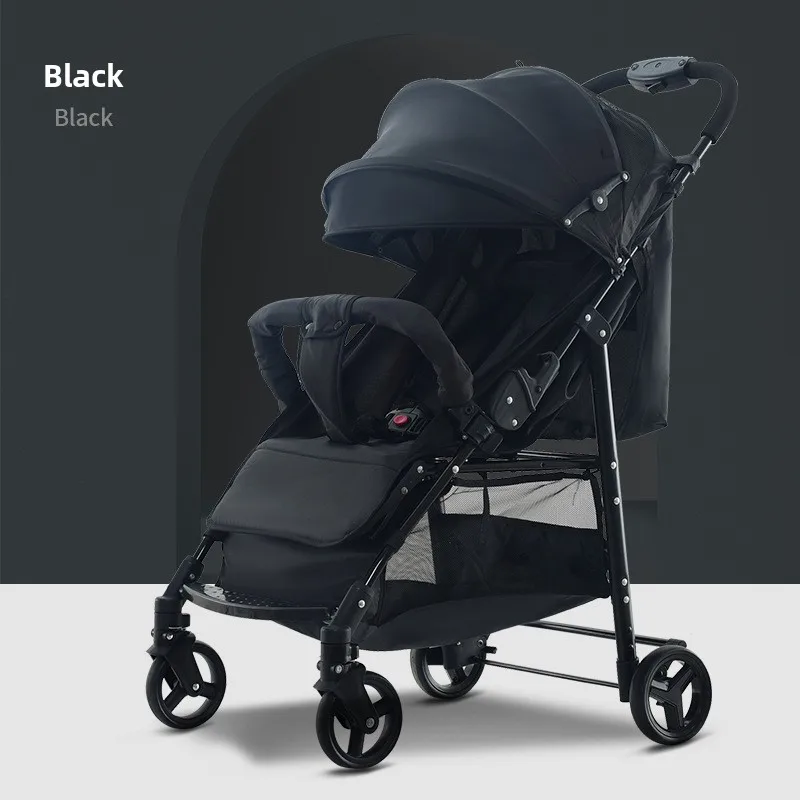 Baby Portable Stroller, High Strength Carbon Steel Type Frame with Embedded PP Hardboard Support