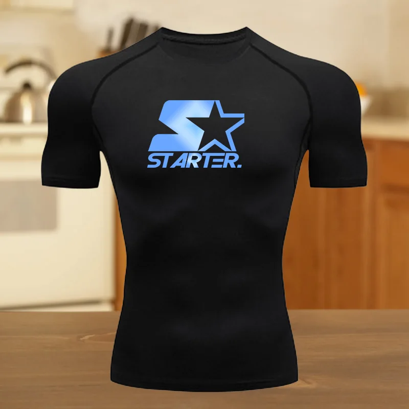 

Компрессионные рубашки с графическим рисунком для мужчин, футболка для тренировок в тренажерном зале, футболка для бега, летний спортивный быстросохнущий костюм, футболки, топы с короткими рукавами, рашгард