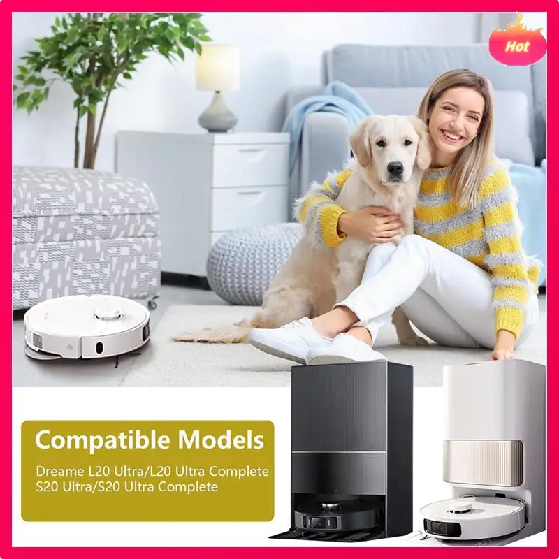 Ad-para dreame bot l30 ultra/l20 ultra/x20 pro/x20 pro plus parte-principal escova lateral mop pano saco de pó filtros caber acessórios