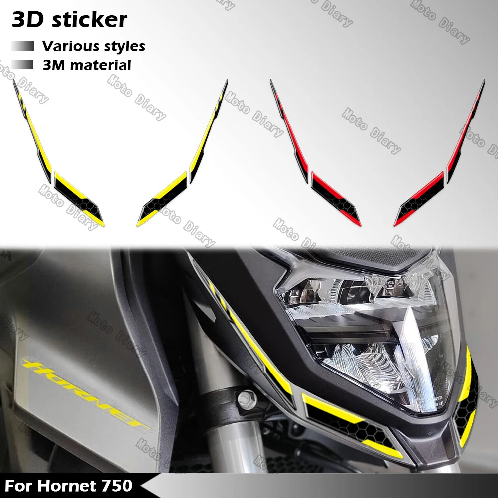 

3D Resin Motorcycle Front Headlight Fairing Sticker Protection Decal For Hornet 750 Hornet CB 750 CB750 2023 2024