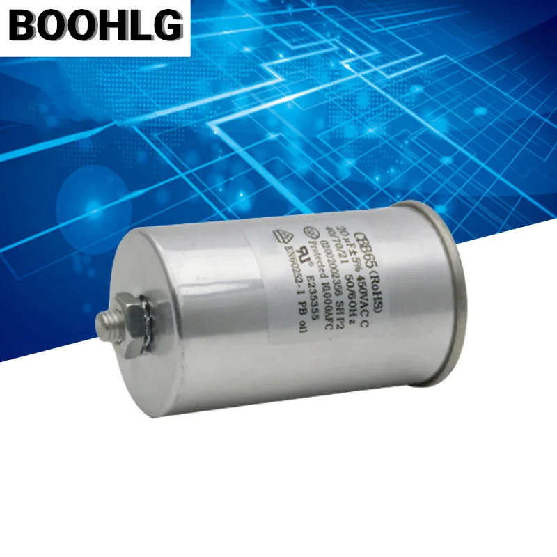 Imagem -03 - Comece o Capacitor com Caixa de Alumínio Máquina de Lavar Única Inserção Parte Inferior com Parafusos Cbb65 Sh.s2 450v 20uf