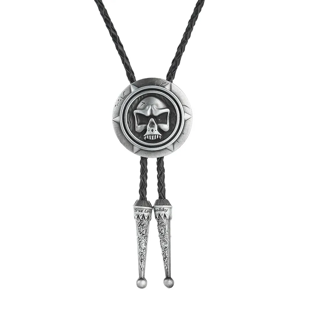 

Western Cowboy Zinc Alloy Bolo Tie Ghost Head Tie Western Cowboy Shirt Accessories Tie