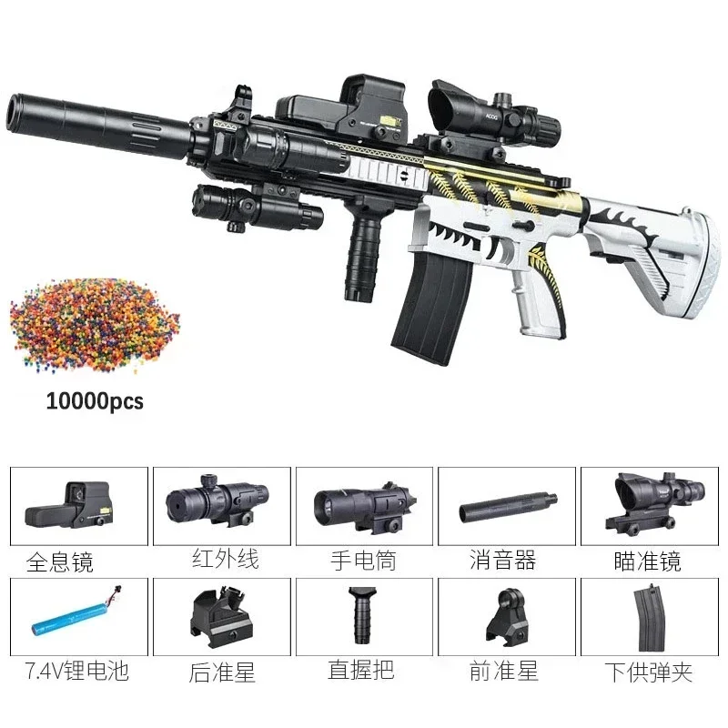 New M416 Rifle Electric Gel Ball Toy Gun Water Beads Summer Outdoor Game AirSoft Splatter Gun Weapon for Boys Gift  Arma Gel Gun