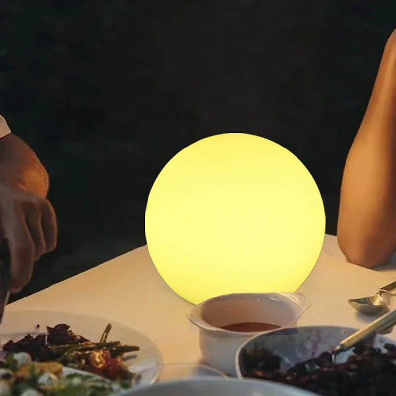 RGB Sphere Atmosphere Ball Light 16 Colors Dimmable DC Night Light for Home Decor Bedroom Foyer Living Room Patio Party