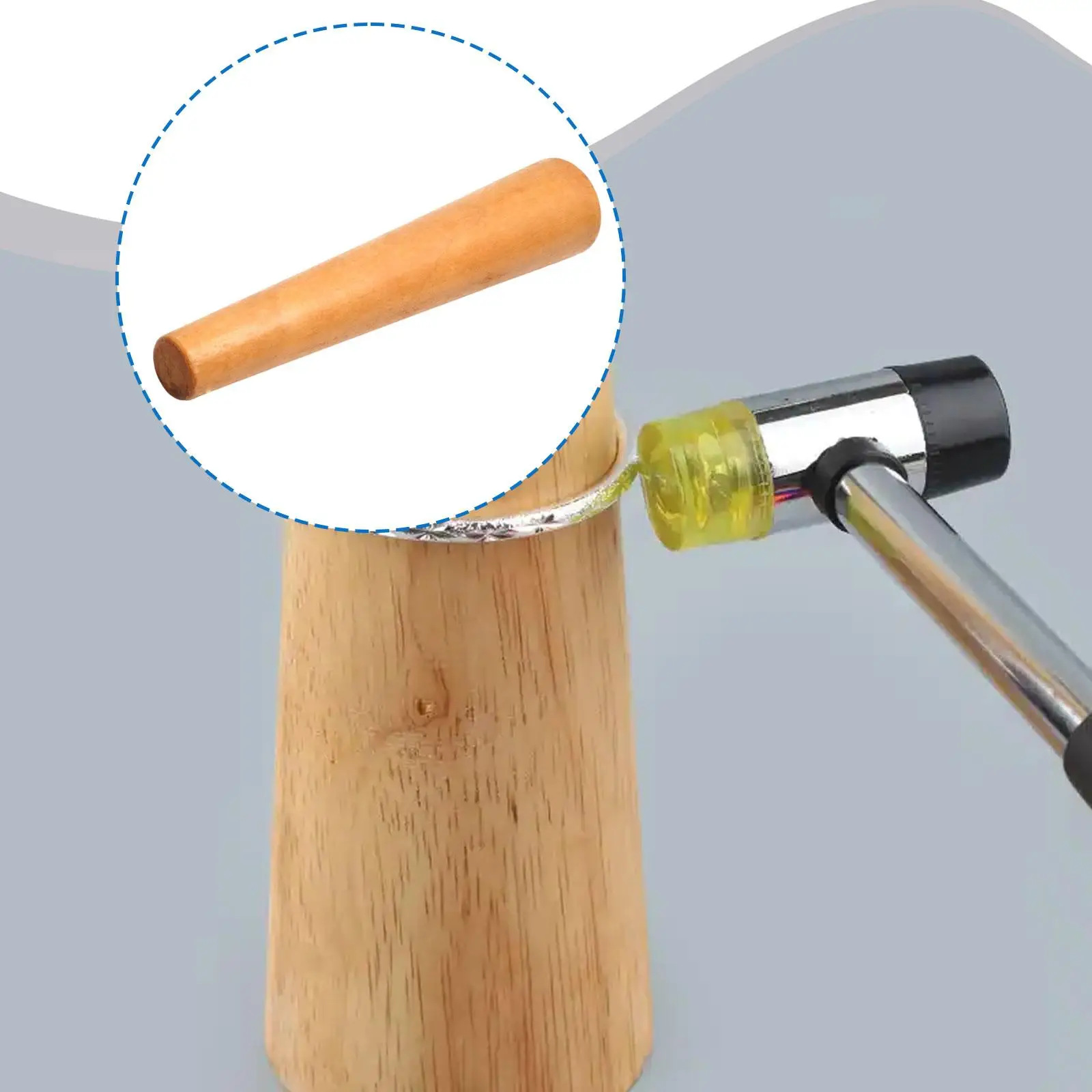Wooden Bracelet Mandrel Smooth Surface for Adjustment Jewelry Repair Tool