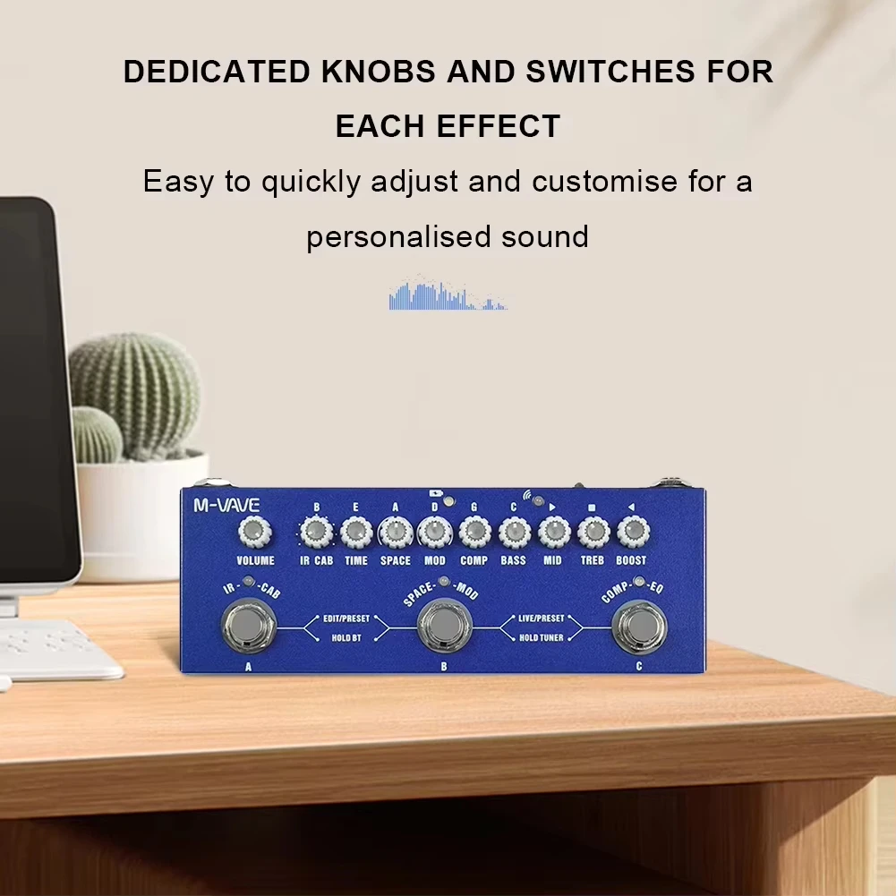 دواسة تأثير الجيتار M-VAVE Cube BABY/AC - بطارية قابلة للشحن على مدار 24 ساعة | 8 خزائن الأشعة تحت الحمراء + جهاز التحكم عن بعد DAW #2