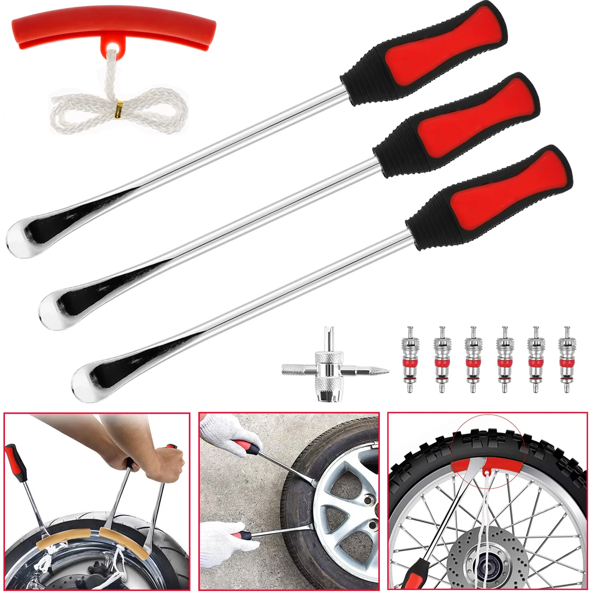 

Нескользящий рычаг для смены шин инструмент для ремонта шин 14,5 дюйма ложки рычаг с ручкой для мотоцикла велосипеда инструмент для обслуживания шин