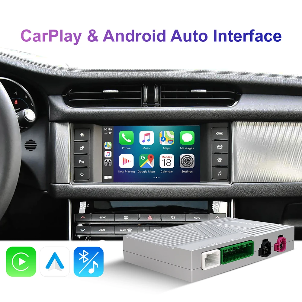 Wireless CarPlay Android Auto retrofit kit decoder box CarPlay Interface for Lander Rover Jaguar Ranger Rover Evoque Discovery 5