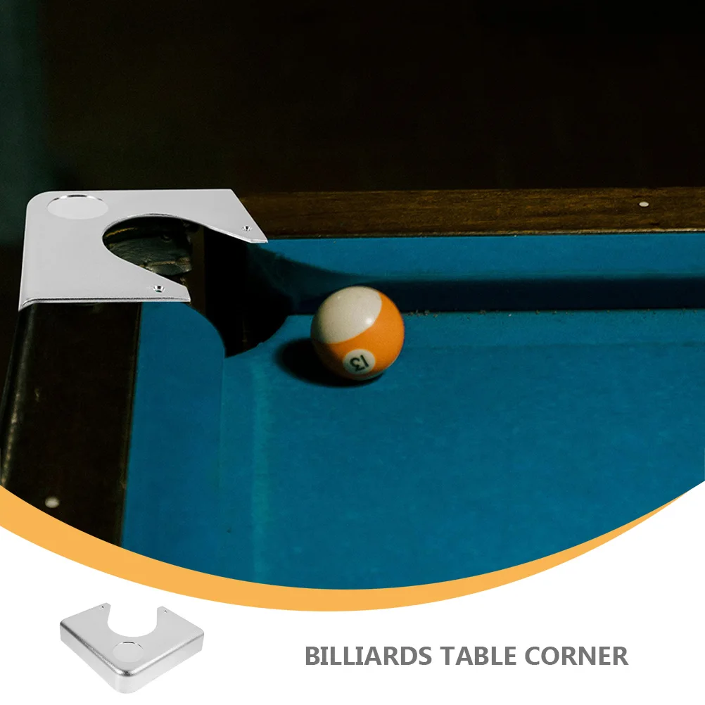 

4pcs Billiard Plate Pool Table Accessories Metal Corner Guard Plate Snooker Table Hardware Black Resin Glue Easy