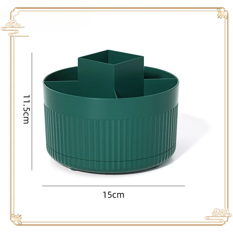 360° Rotating Makeup Box for Desktop Organizer Jewelry Cosmetic Brush Holder Lipstick Eyebrow Pencil Holder Stationery Storage