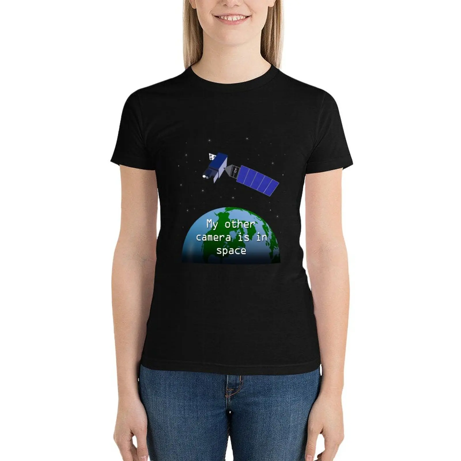 My Other Camera is in Space T-Shirt lady clothes shirts graphic tees cute tops t shirt Women