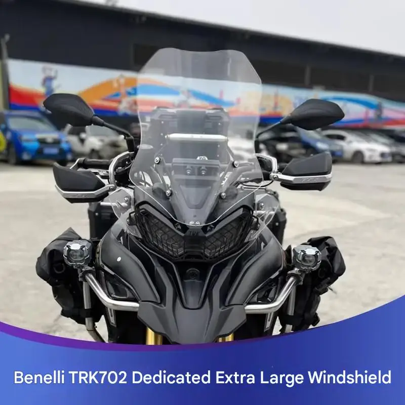 Adventure Touring Extended Windshield for Benelli TRK702, Wider & Taller Wind Deflector